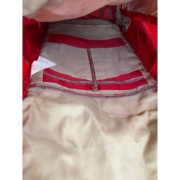 JanSport Heritage Rucksack Backpack Adobe Red Nylon Hiking Bag Tan Straps OOP - Picture 9 of 12